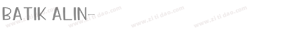 Batik Alin字体转换